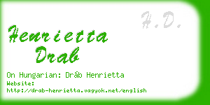 henrietta drab business card